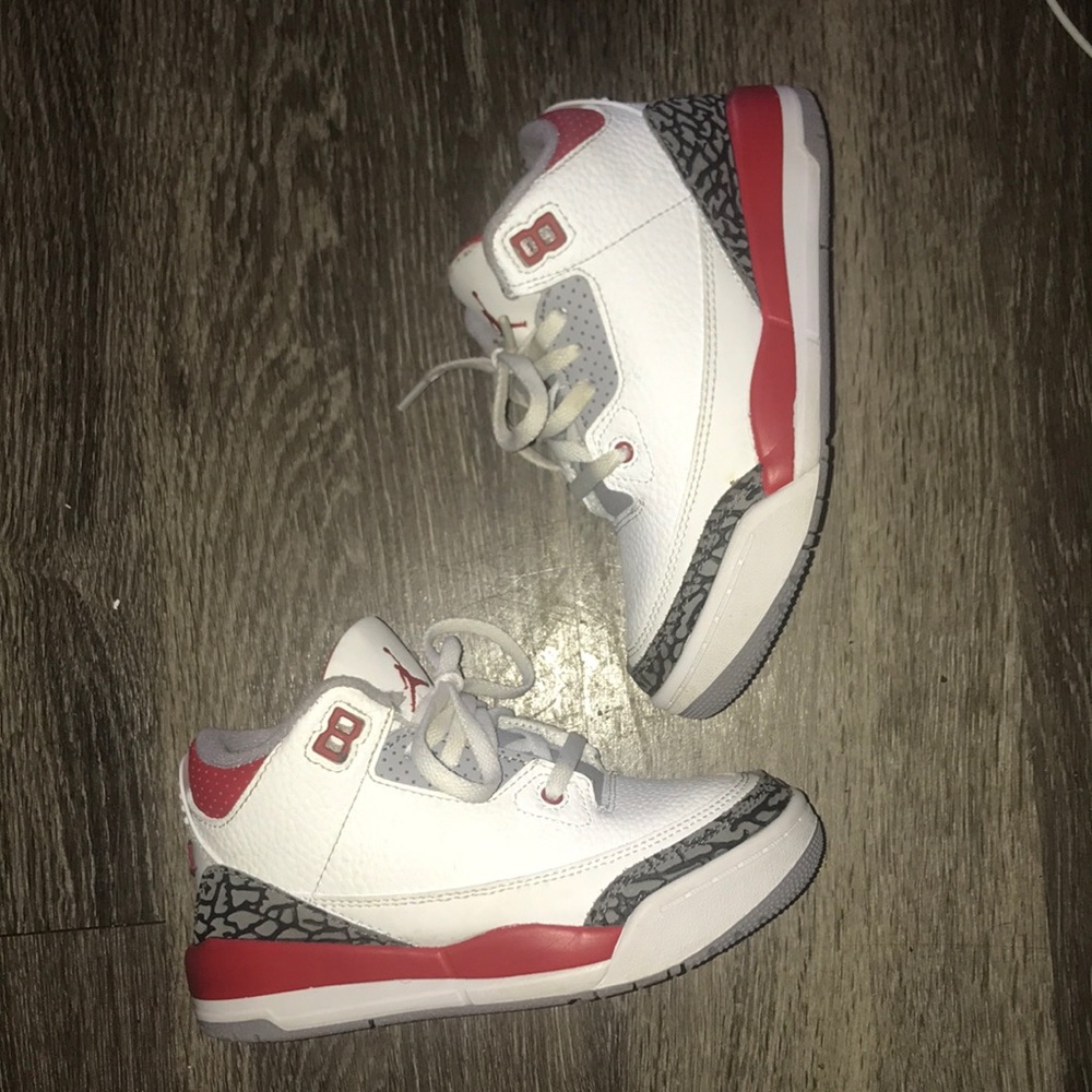 Air Jordan 3 iii kids 12c 12t fire red